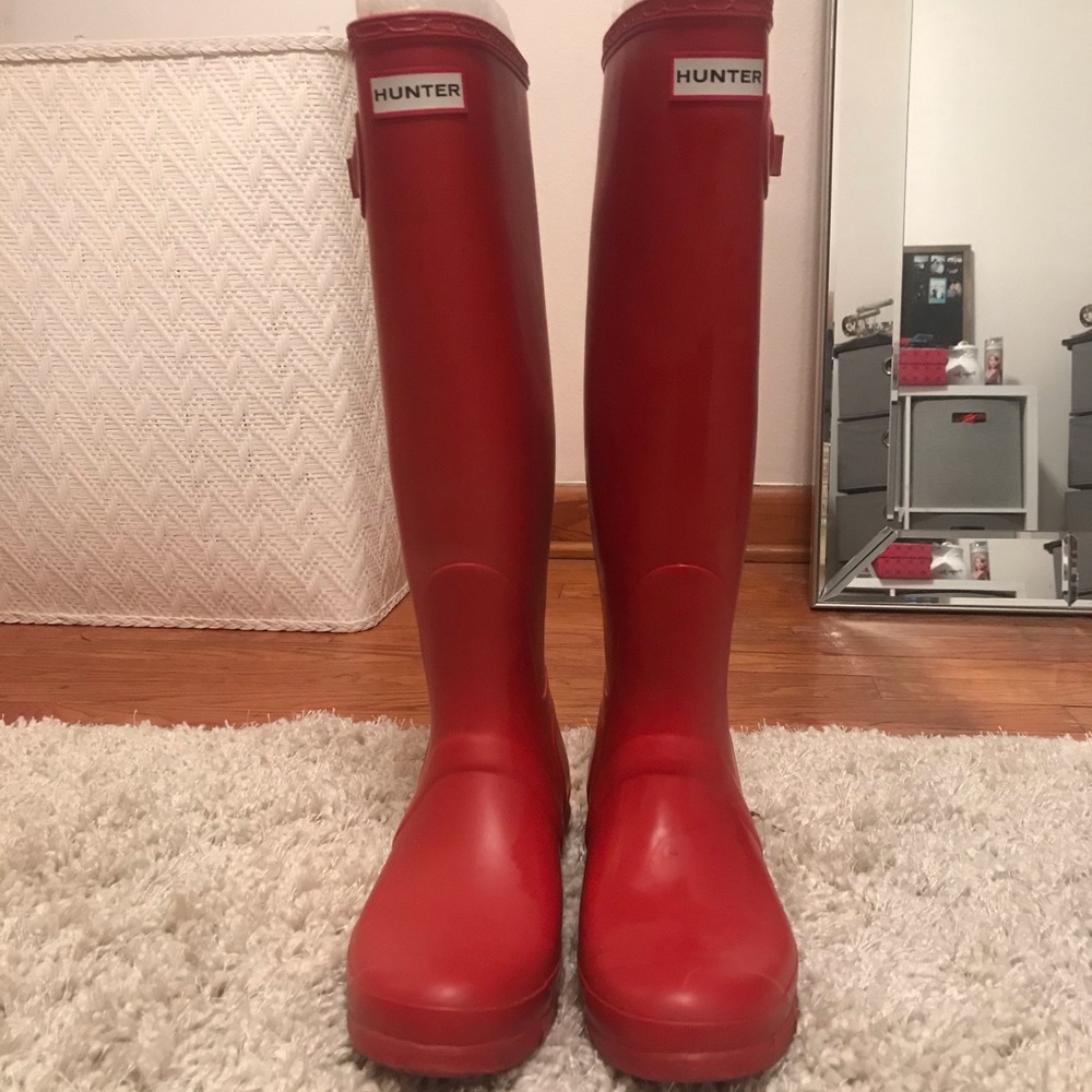 Red Talk Hunter Rain Boots